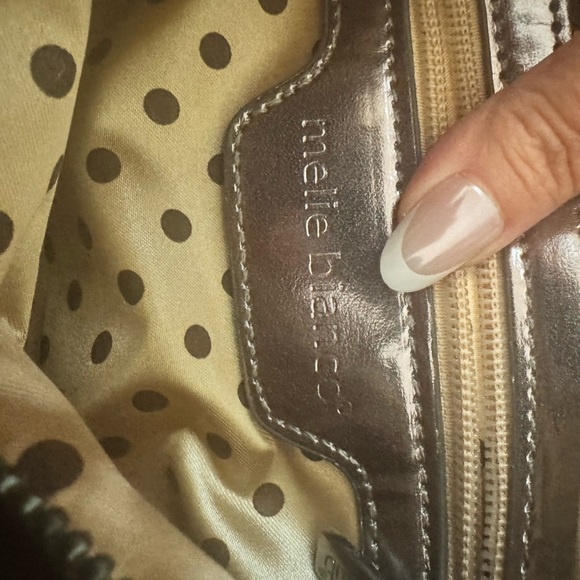 Melie Bianco Metallic Studded Bag - Picture 6 of 10